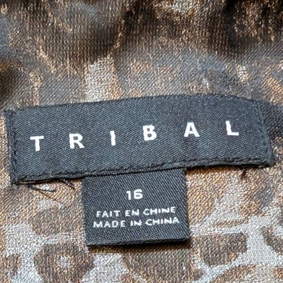 Tribal Jacket Animal Print Leopard Allover Print Edgy Statement Womens Size 16 - Picture 3 of 9